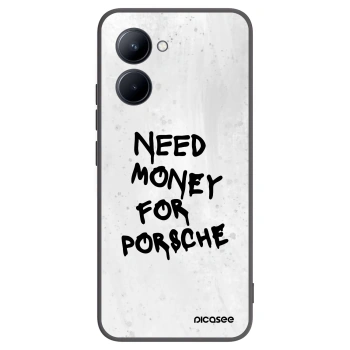 Picasee Realme C33 (2023) Hülle - Schwarzes Silikon - White Dollar