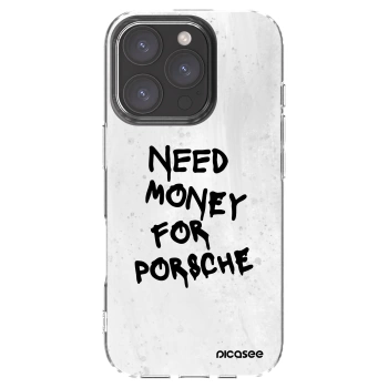 Picasee Apple iPhone 16 Pro Hülle - Transparentes Silikon - White Dollar