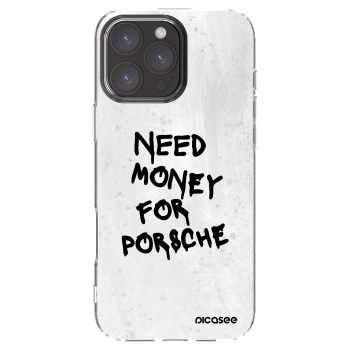 Picasee Apple iPhone 16 Pro Max Hülle - Transparentes Silikon - White Dollar