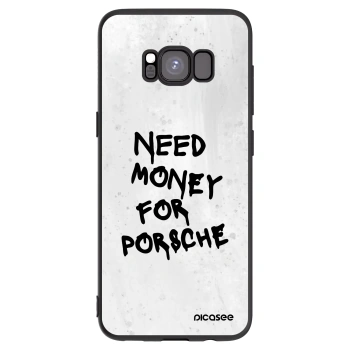 Picasee Samsung Galaxy S8 G950F Hülle - Schwarzes Silikon - White Dollar