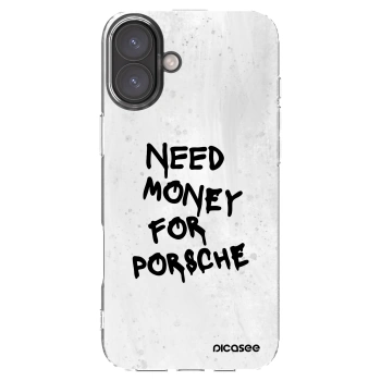 Picasee Apple iPhone 16 Plus Hülle - Transparentes Silikon - White Dollar