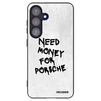 Picasee Samsung Galaxy S25 5G Hülle - Schwarzes Silikon - White Dollar