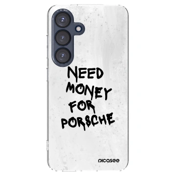 Picasee Samsung Galaxy S25 5G Hülle - Transparentes Silikon - White Dollar