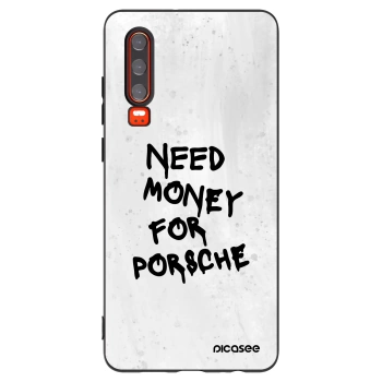 Picasee Huawei P30 Hülle - Schwarzes Silikon - White Dollar