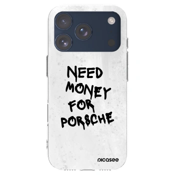 Picasee Apple iPhone 17 Pro Hülle - Transparentes Silikon - White Dollar
