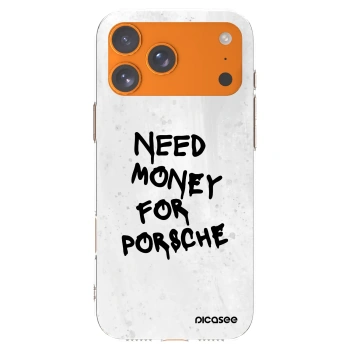 Picasee Apple iPhone 17 Pro Max Hülle - Transparentes Silikon - White Dollar