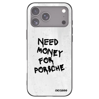 Picasee Apple iPhone 17 Pro Max Hülle - Schwarzes Silikon - White Dollar