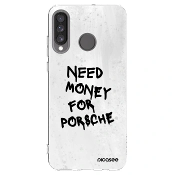 Picasee Huawei P30 Lite Hülle - Transparentes Silikon - White Dollar