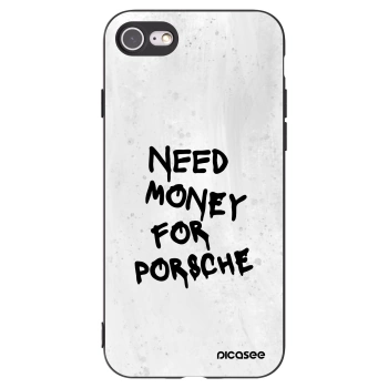 Picasee Apple iPhone SE 2020 Hülle - Schwarzes Silikon - White Dollar