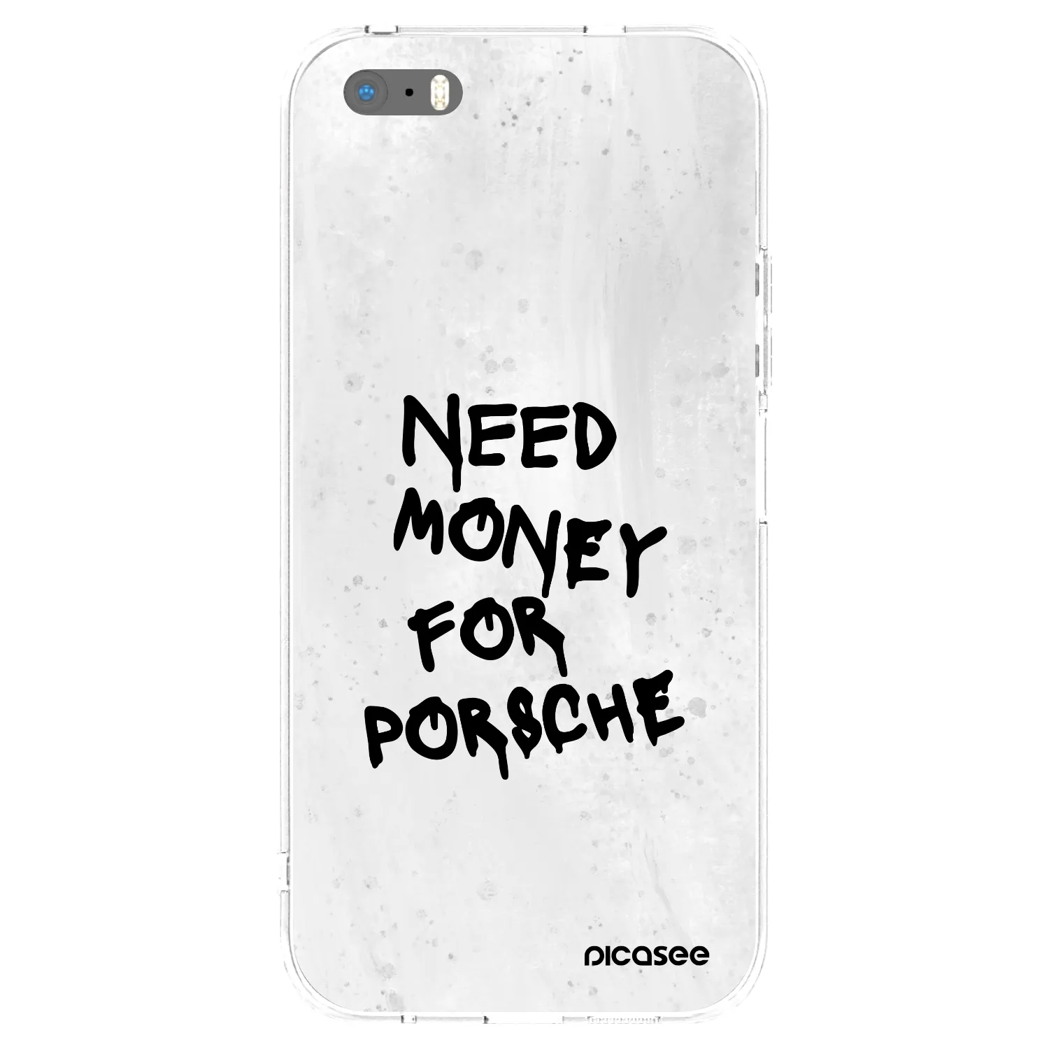 Picasee Apple iPhone 5/5S/SE Hülle - Transparentes Silikon - White Dollar