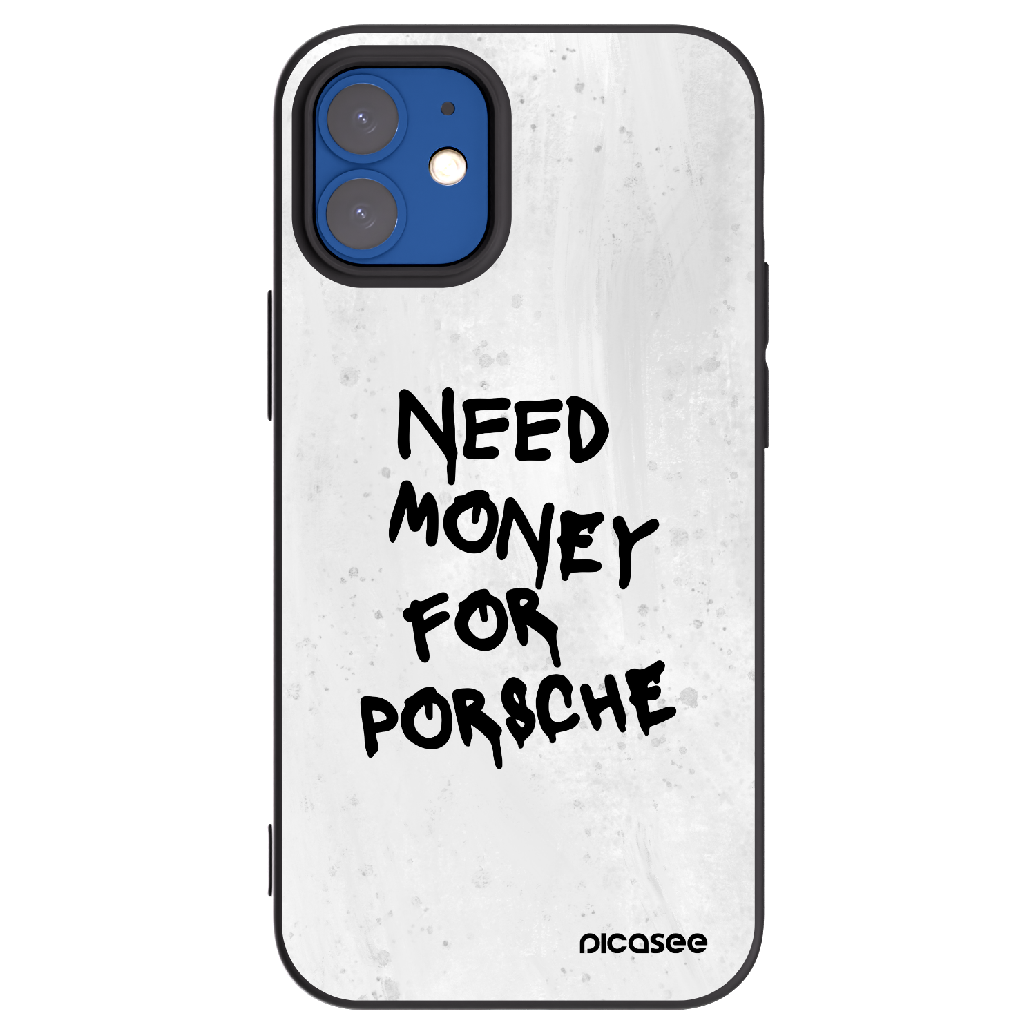 Picasee Apple iPhone 12 mini Hülle - Schwarzes Silikon - White Dollar