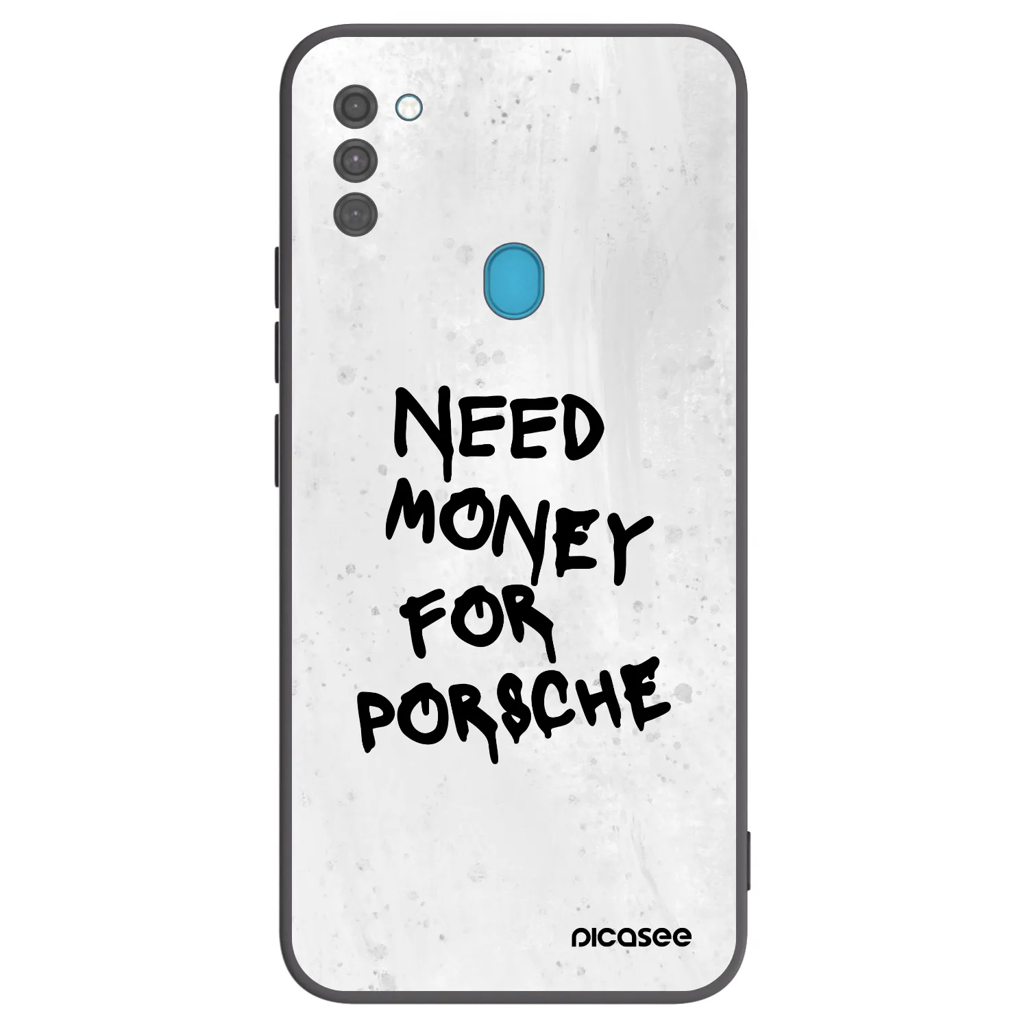 Picasee Samsung Galaxy M11 Hülle - Schwarzes Silikon - White Dollar