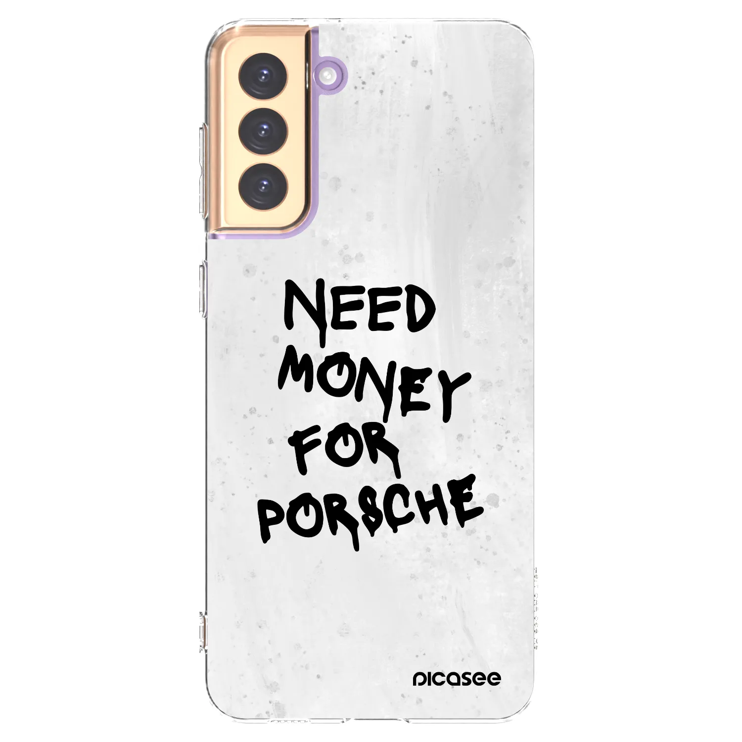 Picasee Samsung Galaxy S21+ 5G G996F Hülle - Transparentes Silikon - White Dollar