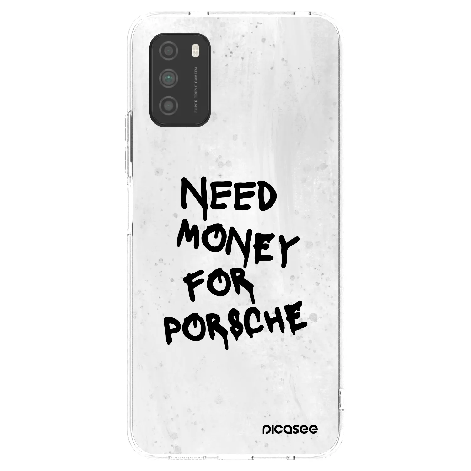 Picasee Xiaomi Poco M3 Hülle - Transparentes Silikon - White Dollar