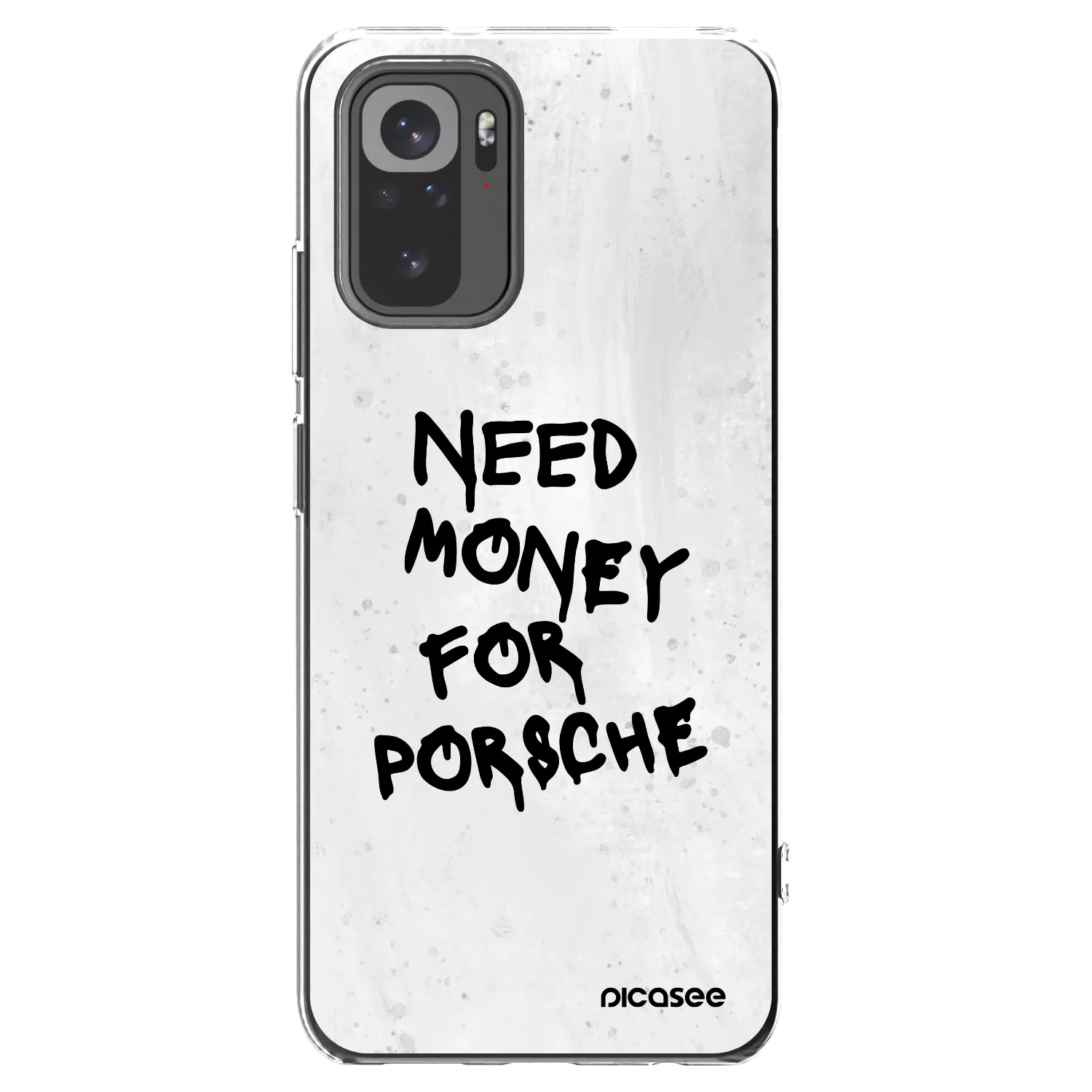 Picasee Xiaomi Redmi Note 10 Hülle - Transparentes Silikon - White Dollar