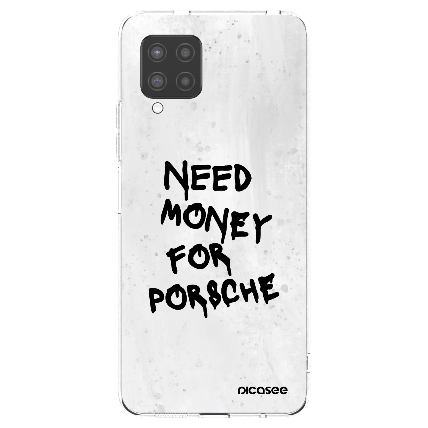 Picasee Samsung Galaxy A42 A426B Hülle - Transparentes Silikon - White Dollar