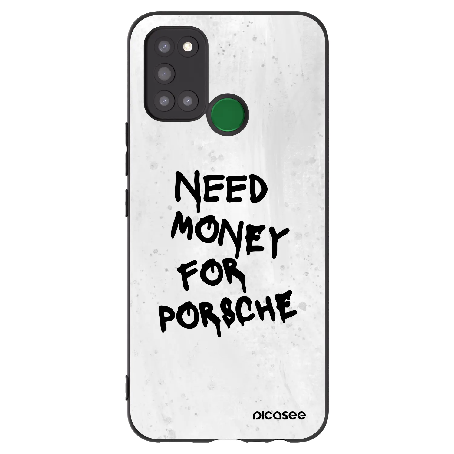 Picasee Realme 7i Hülle - Schwarzes Silikon - White Dollar