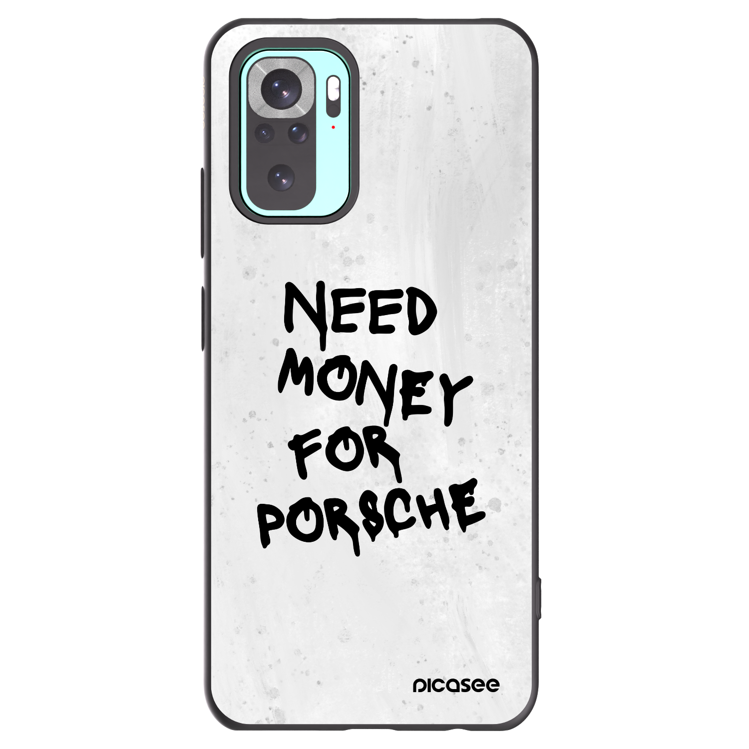 Picasee Xiaomi Redmi Note 10 Pro Hülle - Schwarzes Silikon - White Dollar
