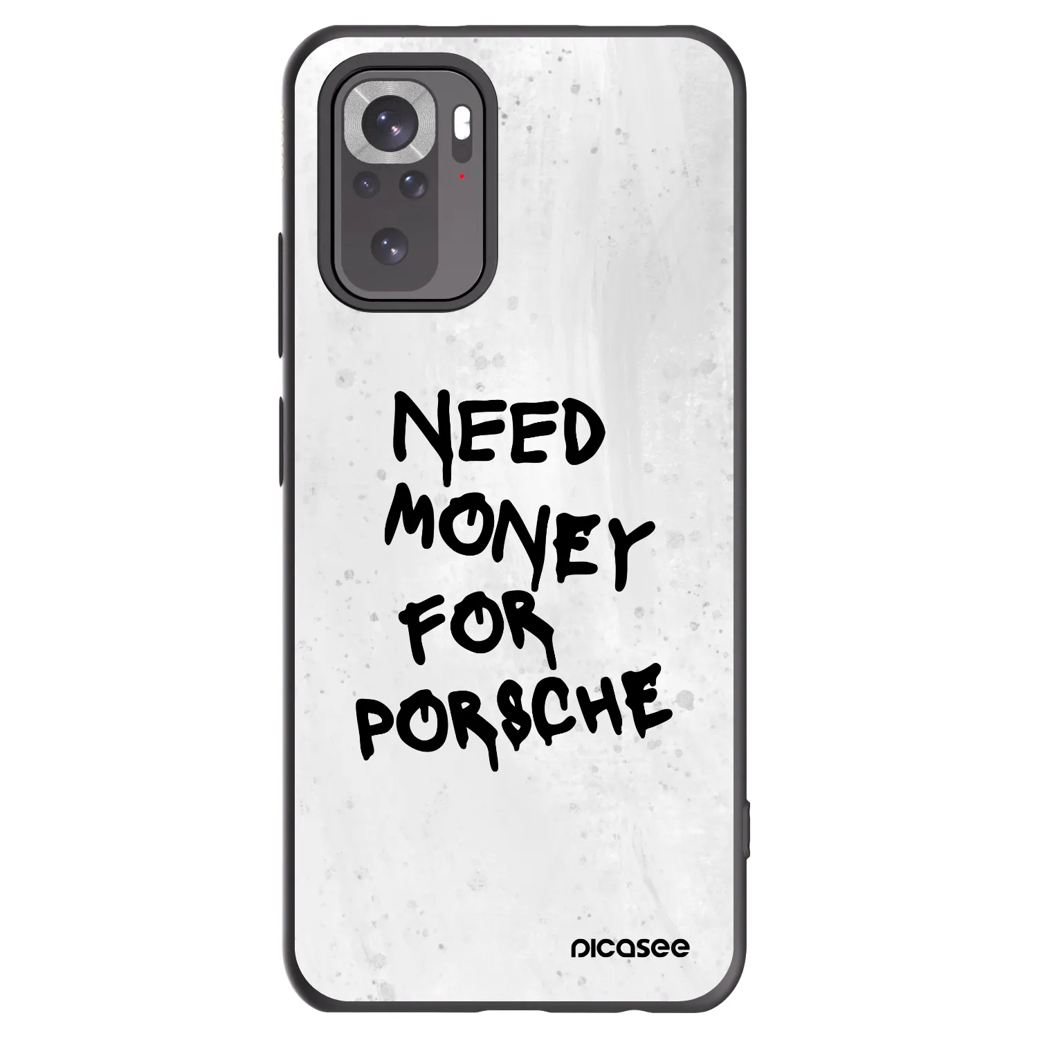 Picasee Xiaomi Redmi Note 10S Hülle - Schwarzes Silikon - White Dollar