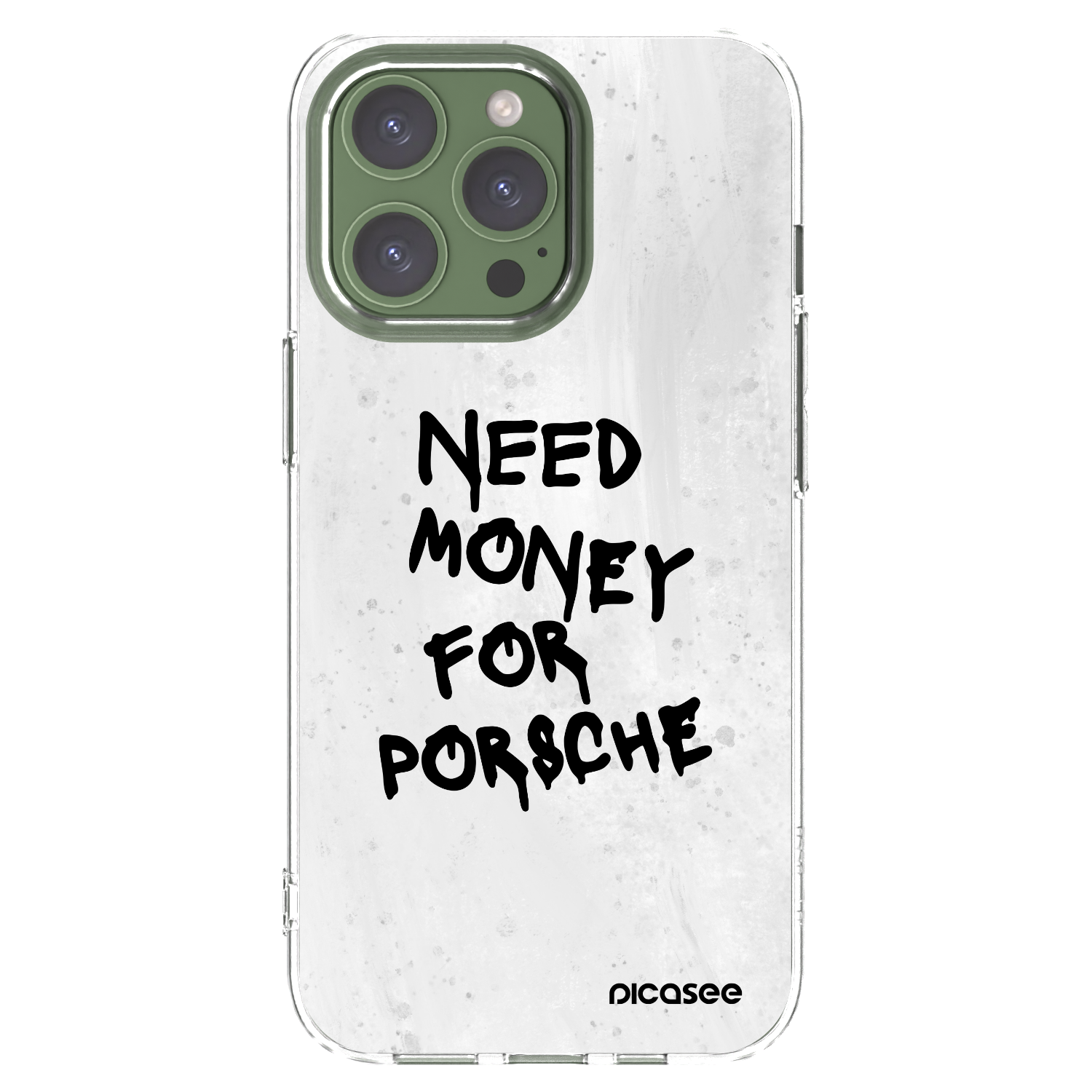 Picasee Apple iPhone 13 Pro Hülle - Transparentes Silikon - White Dollar