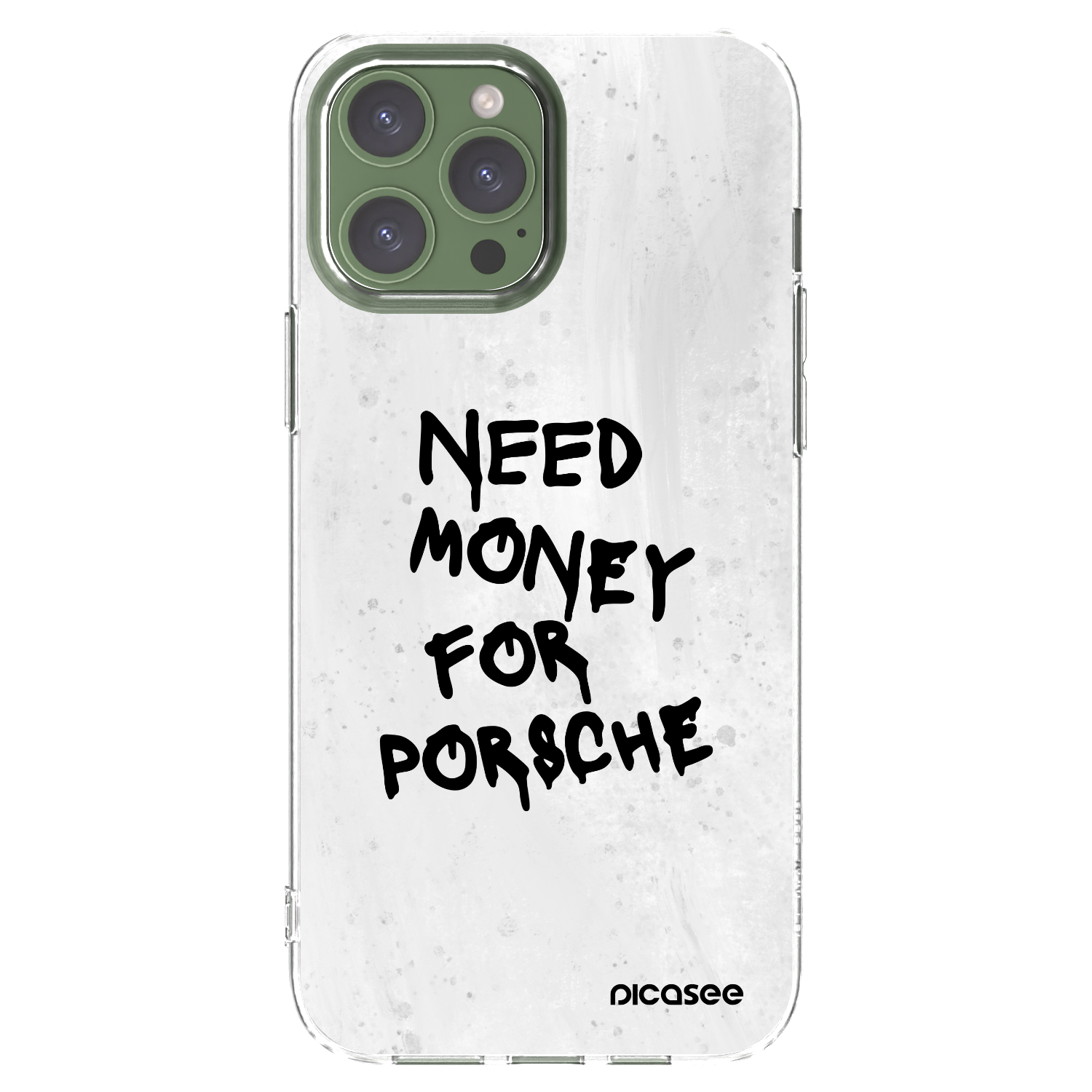 Picasee Apple iPhone 13 Pro Max Hülle - Transparentes Silikon - White Dollar