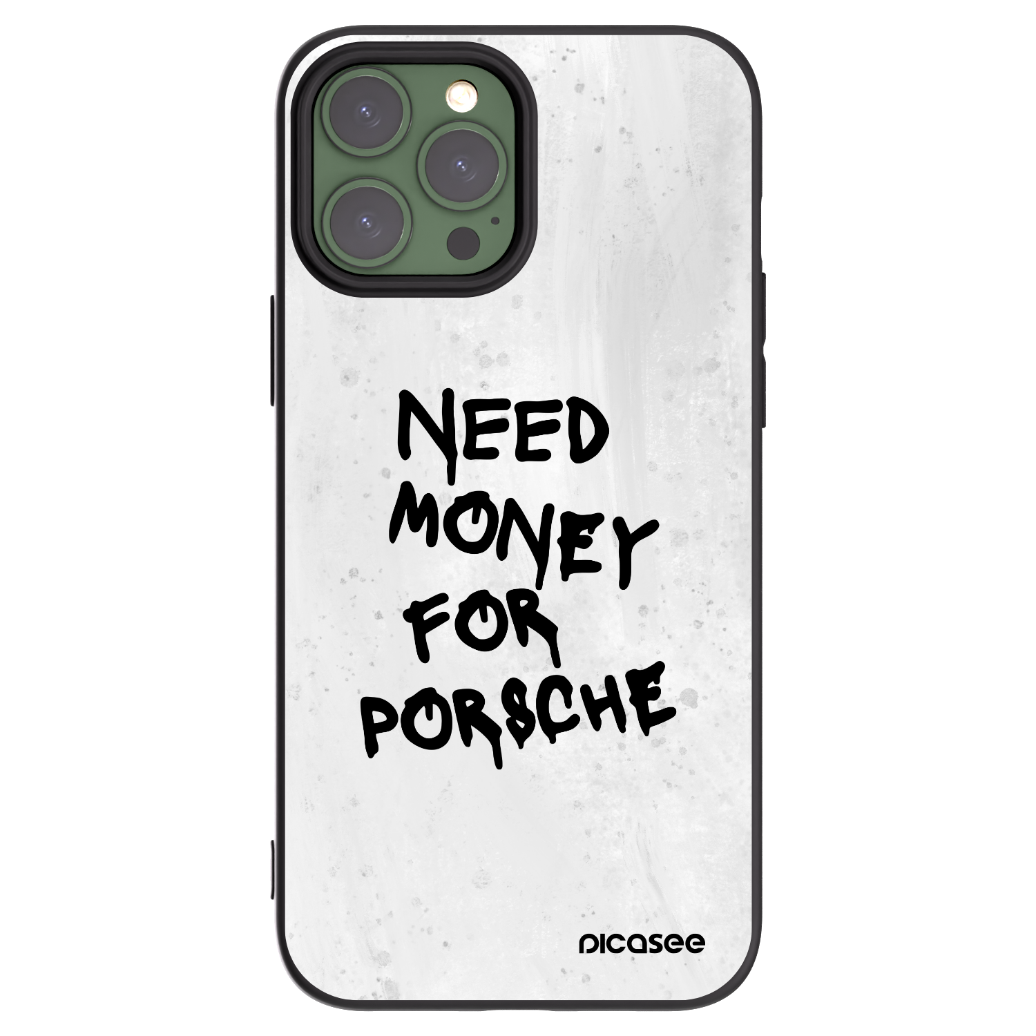 Picasee Apple iPhone 13 Pro Max Hülle - Schwarzes Silikon - White Dollar