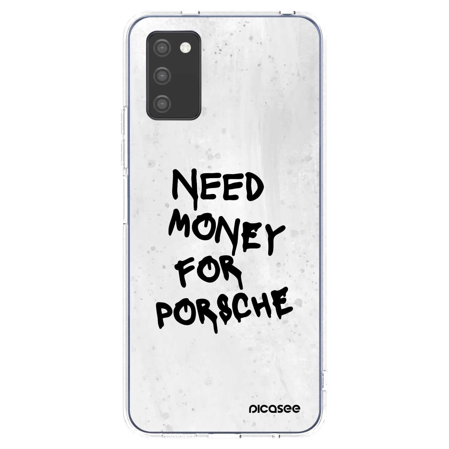 Picasee Samsung Galaxy A03s A037G Hülle - Transparentes Silikon - White Dollar