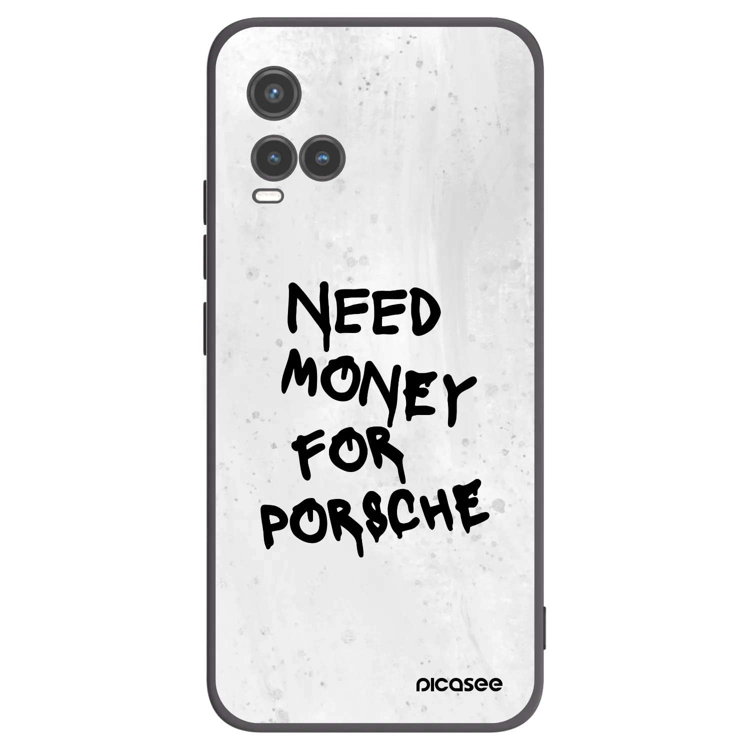 Picasee Vivo Y33s Hülle - Schwarzes Silikon - White Dollar