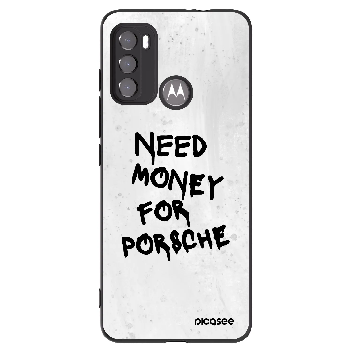 Picasee Motorola Moto G60 Hülle - Schwarzes Silikon - White Dollar