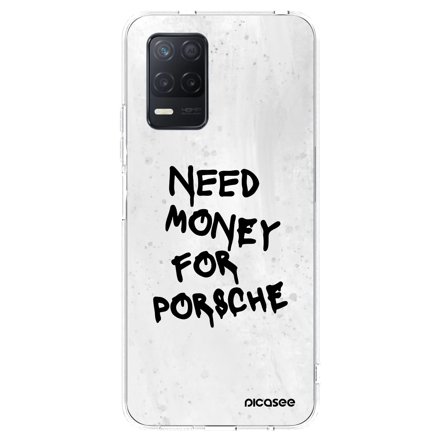 Picasee Realme 8 5G Hülle - Transparentes Silikon - White Dollar