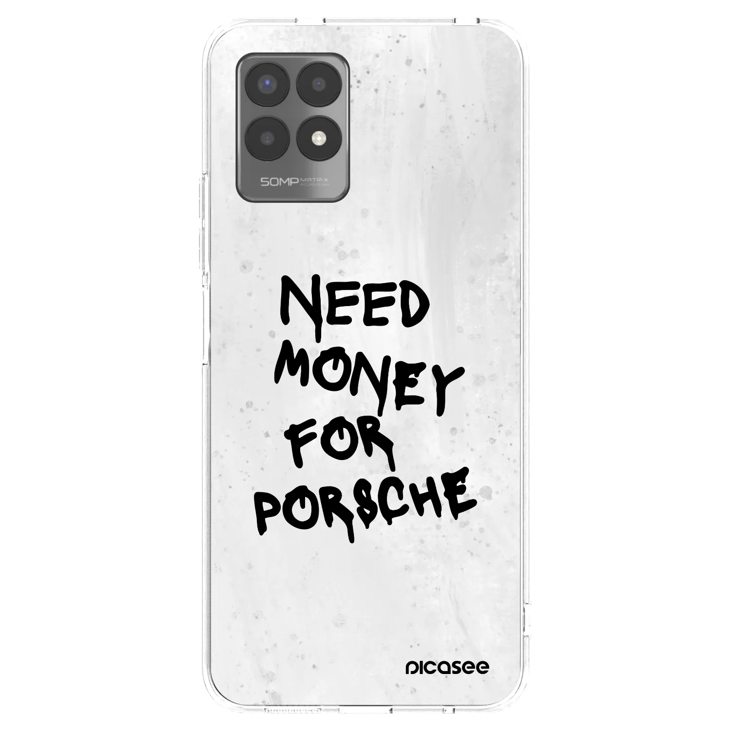 Picasee Realme 8i Hülle - Transparentes Silikon - White Dollar
