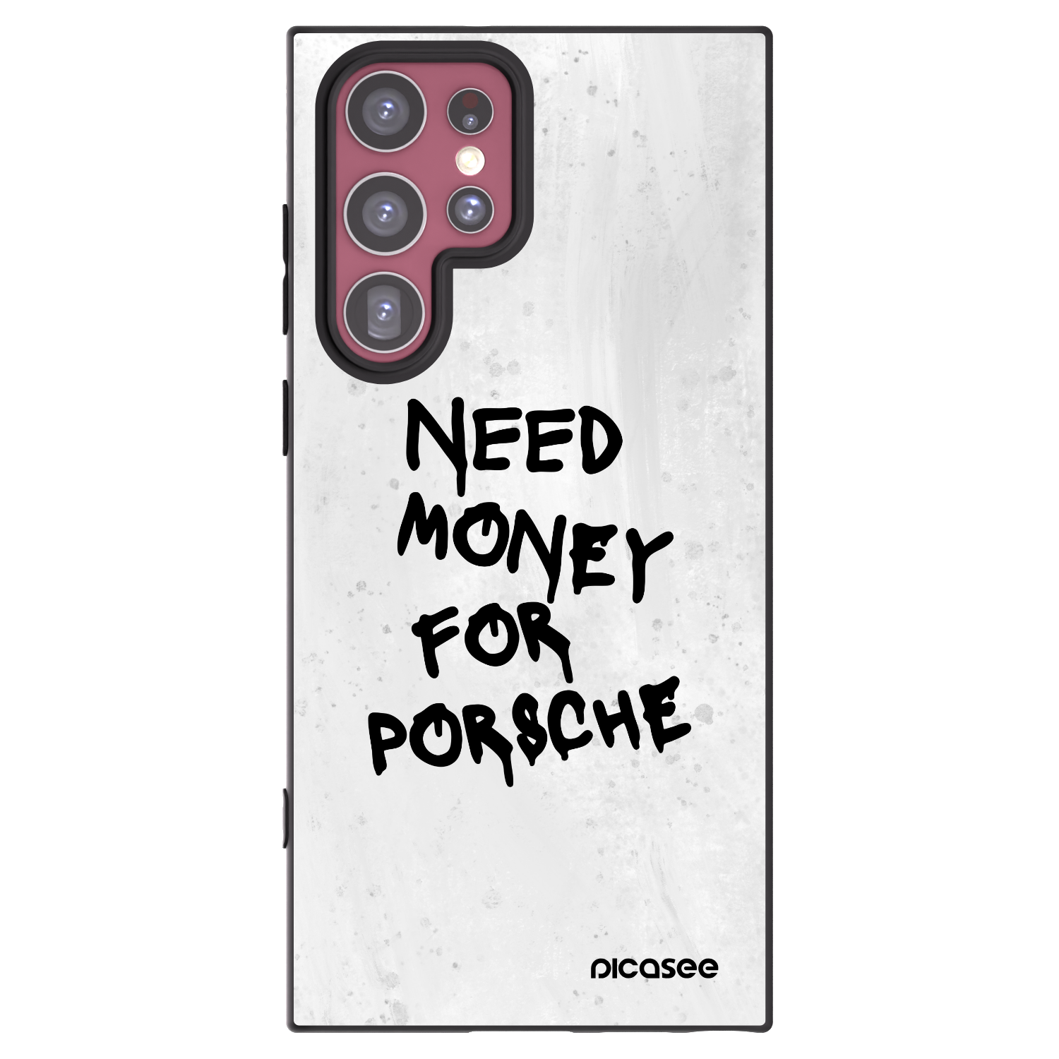 Picasee Samsung Galaxy S22 Ultra 5G Hülle - Schwarzes Silikon - White Dollar