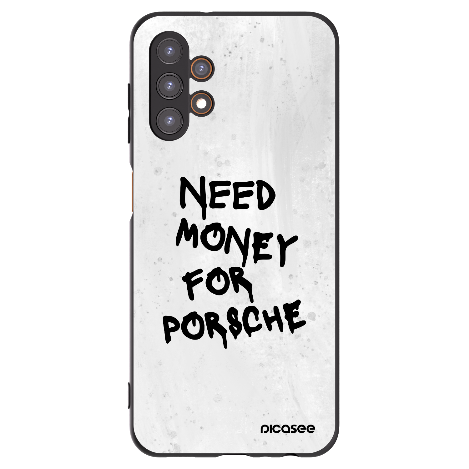 Picasee Samsung Galaxy A13 4G A135 Hülle - Schwarzes Silikon - White Dollar