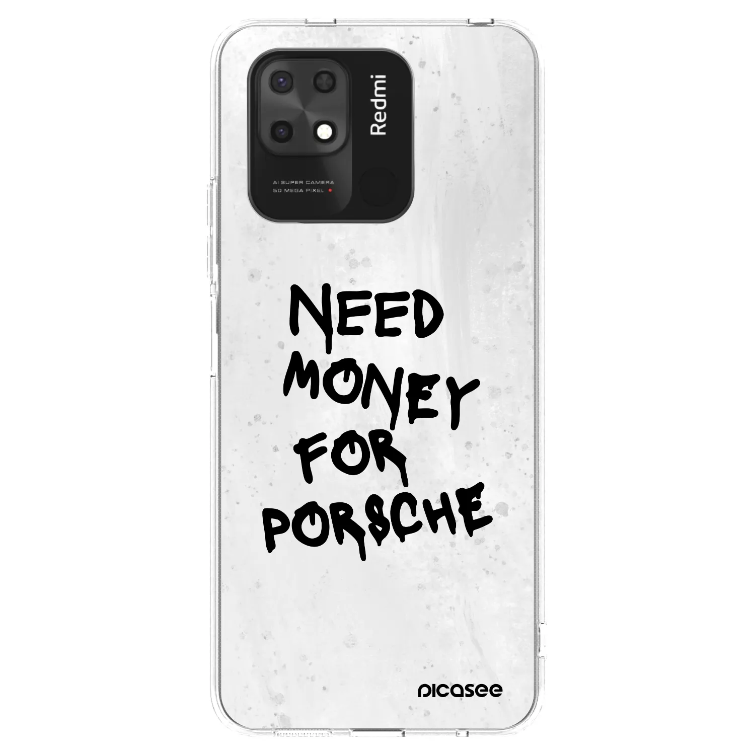 Picasee Xiaomi Redmi 10C Hülle - Transparentes Silikon - White Dollar