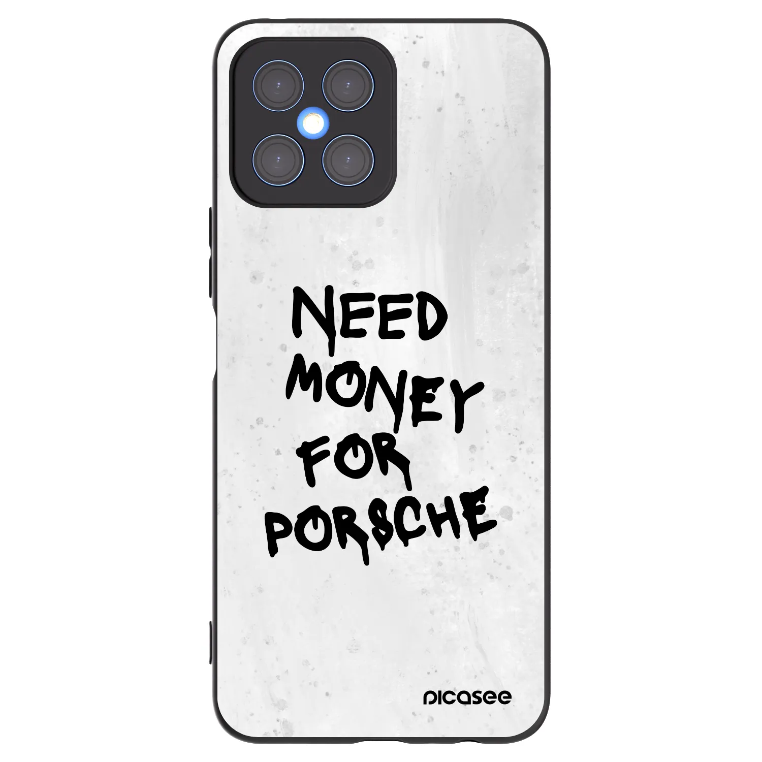 Picasee Honor X8 4G Hülle - Schwarzes Silikon - White Dollar