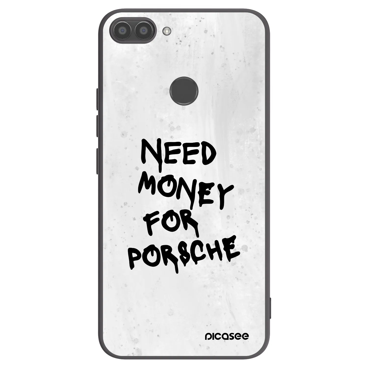 Picasee Huawei P Smart Hülle - Schwarzes Silikon - White Dollar