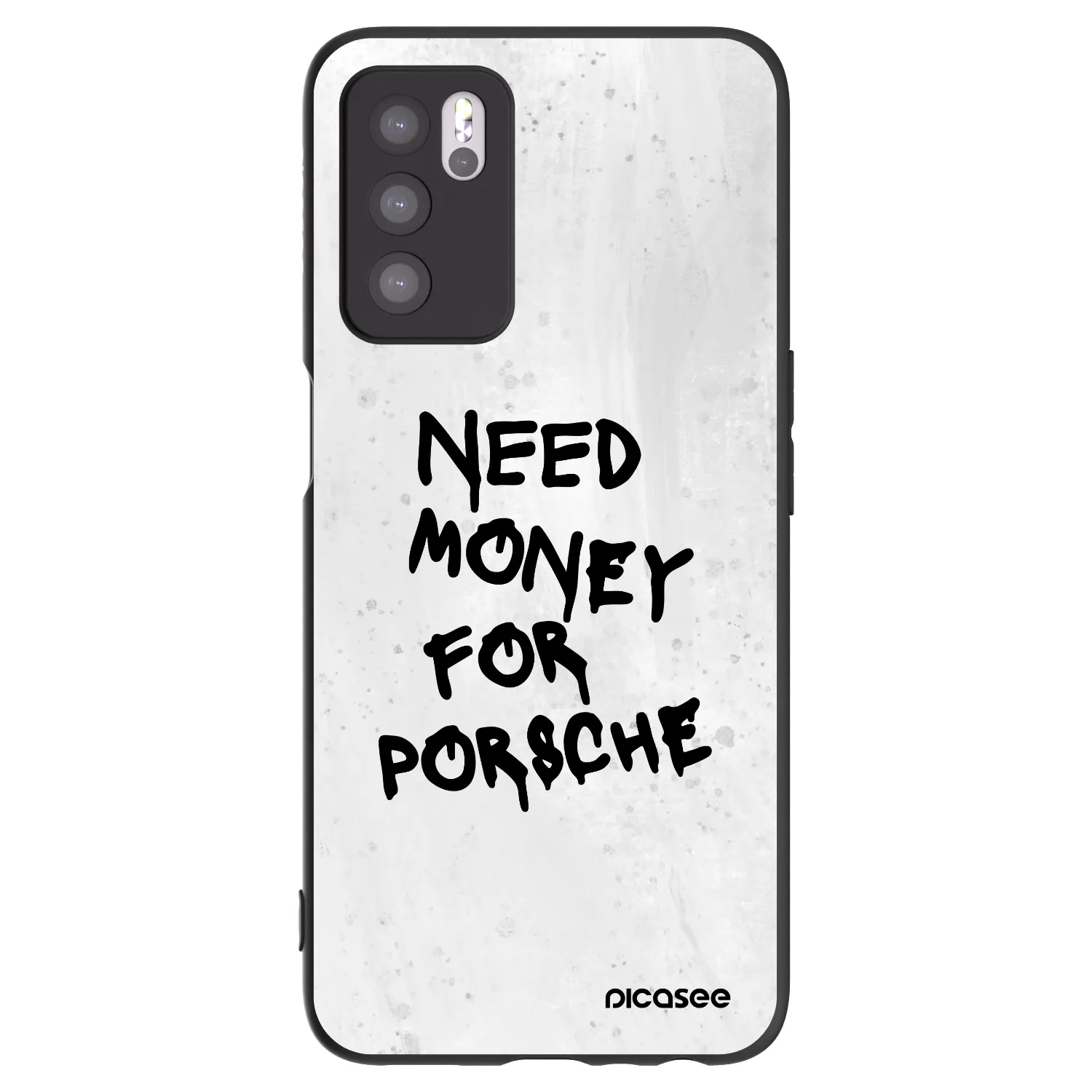 Picasee OPPO A16s Hülle - Schwarzes Silikon - White Dollar