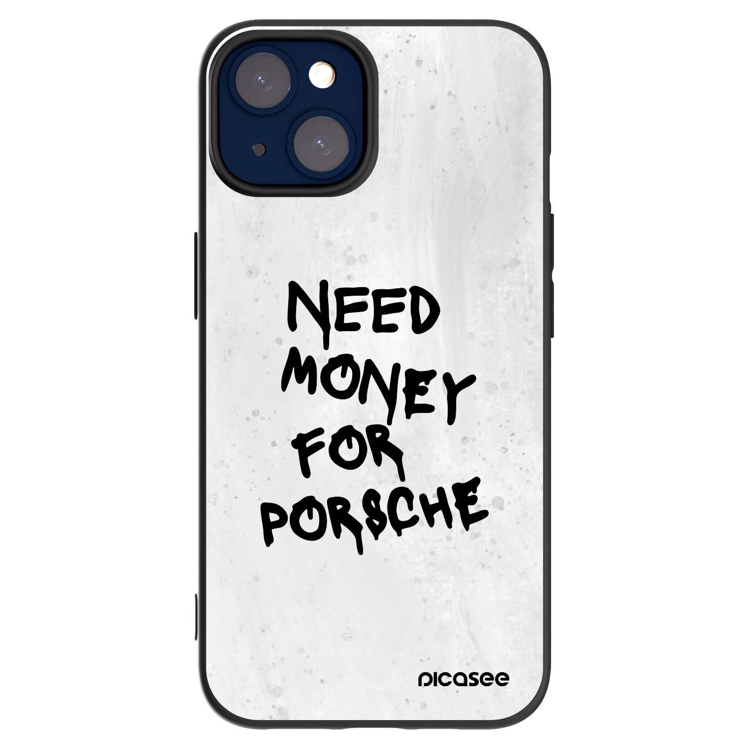 Picasee Apple iPhone 14 Hülle - Schwarzes Silikon - White Dollar