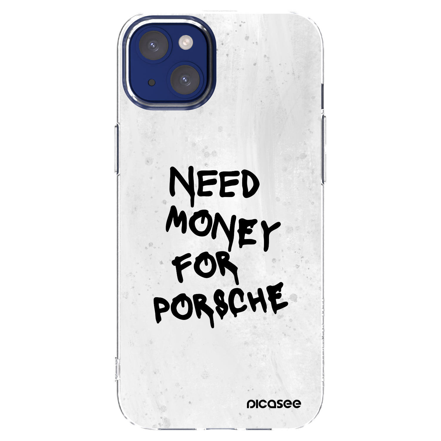 Picasee Apple iPhone 14 Plus Hülle - Transparentes Silikon - White Dollar