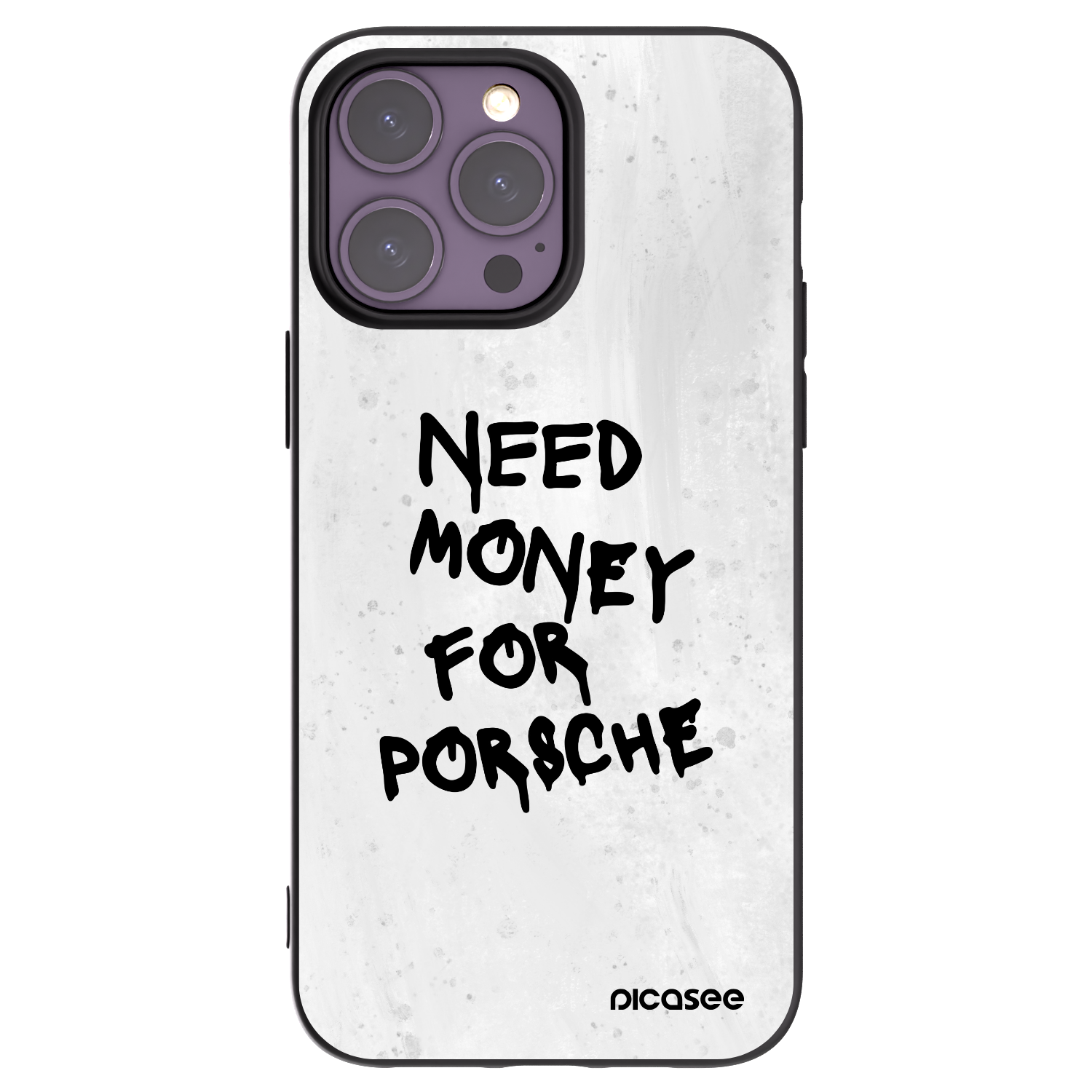 Picasee Apple iPhone 14 Pro Max Hülle - Schwarzes Silikon - White Dollar
