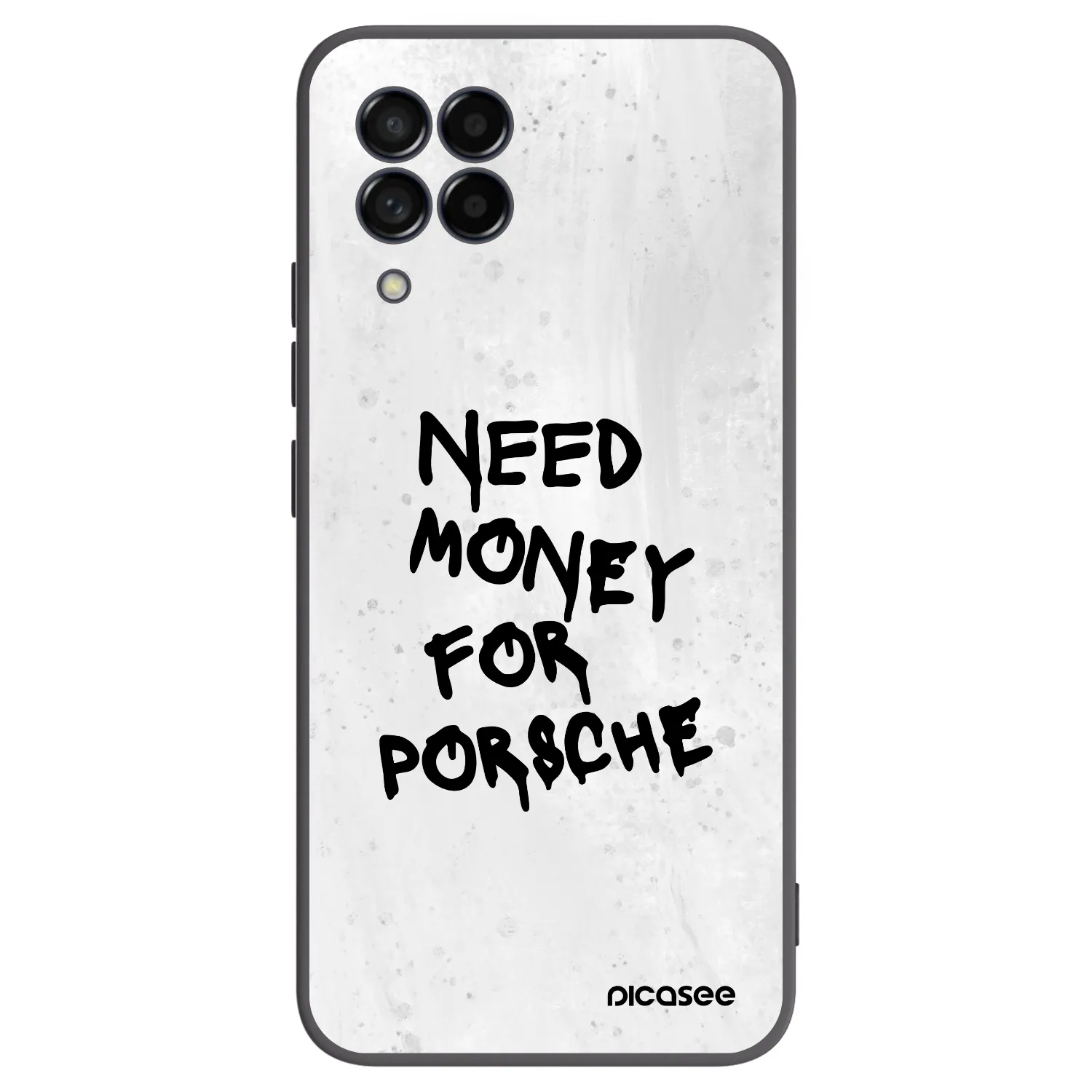 Picasee Samsung Galaxy M53 5G Hülle - Schwarzes Silikon - White Dollar