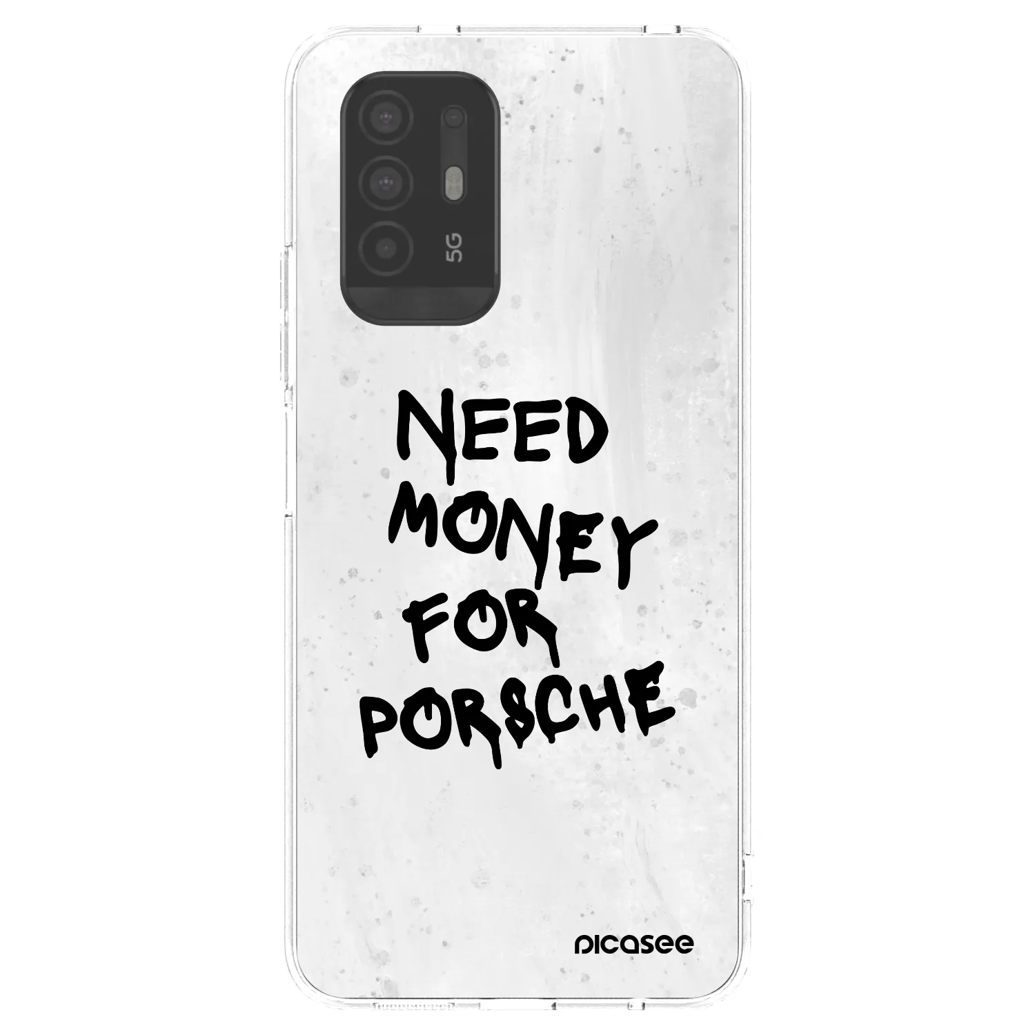 Picasee OPPO A94 5G Hülle - Transparentes Silikon - White Dollar