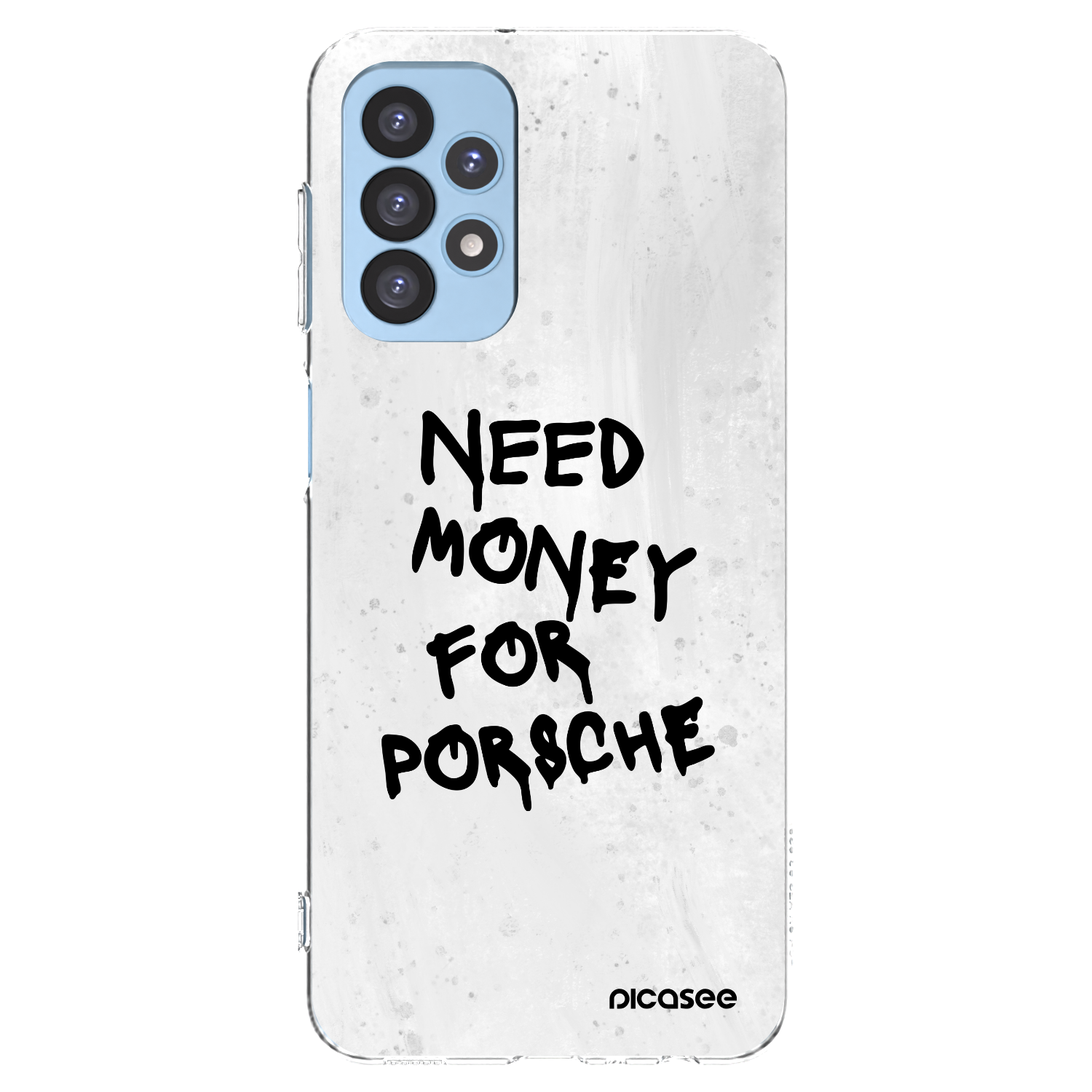 Picasee Samsung Galaxy A23 A235F 4G Hülle - Transparentes Silikon - White Dollar