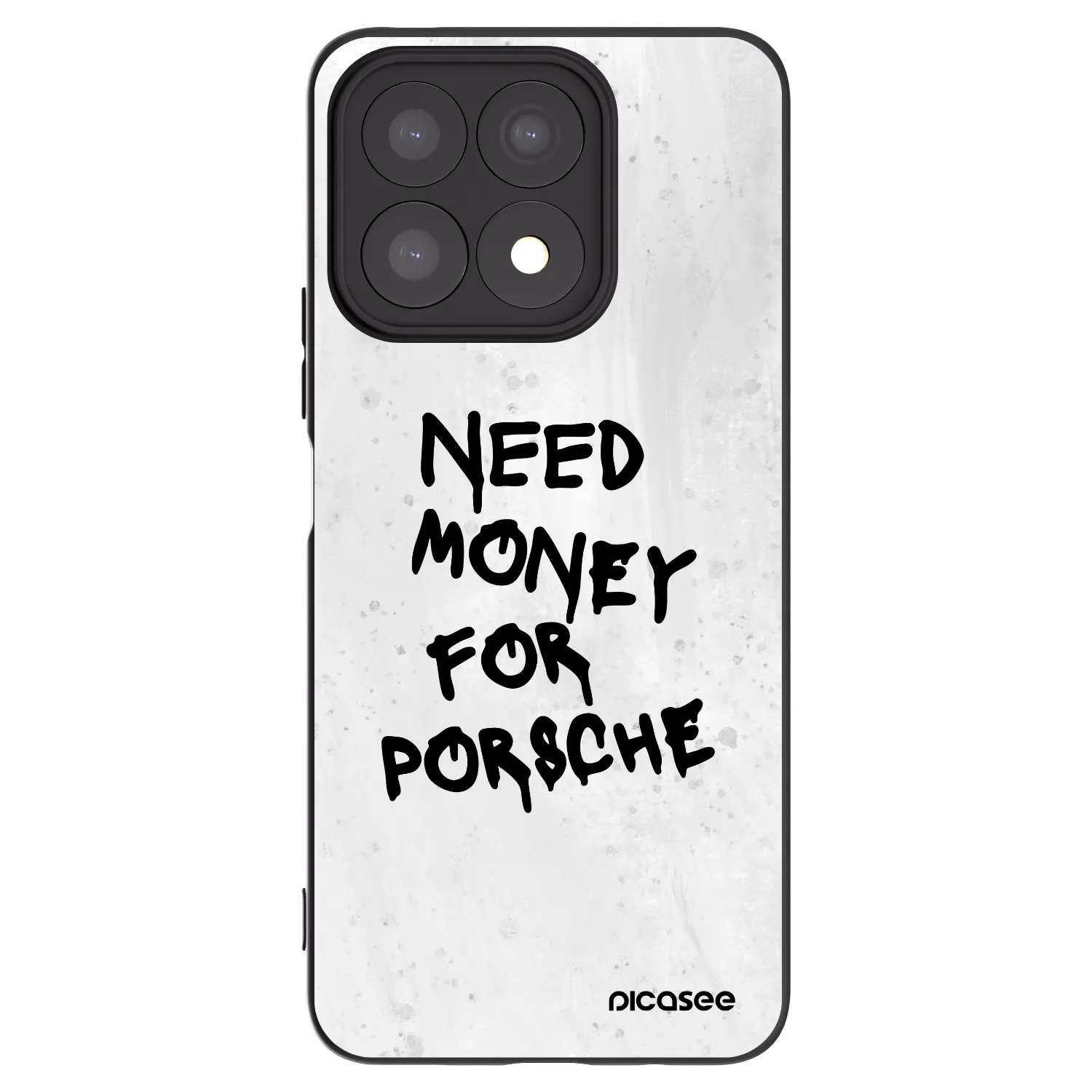 Picasee Honor X8a Hülle - Schwarzes Silikon - White Dollar