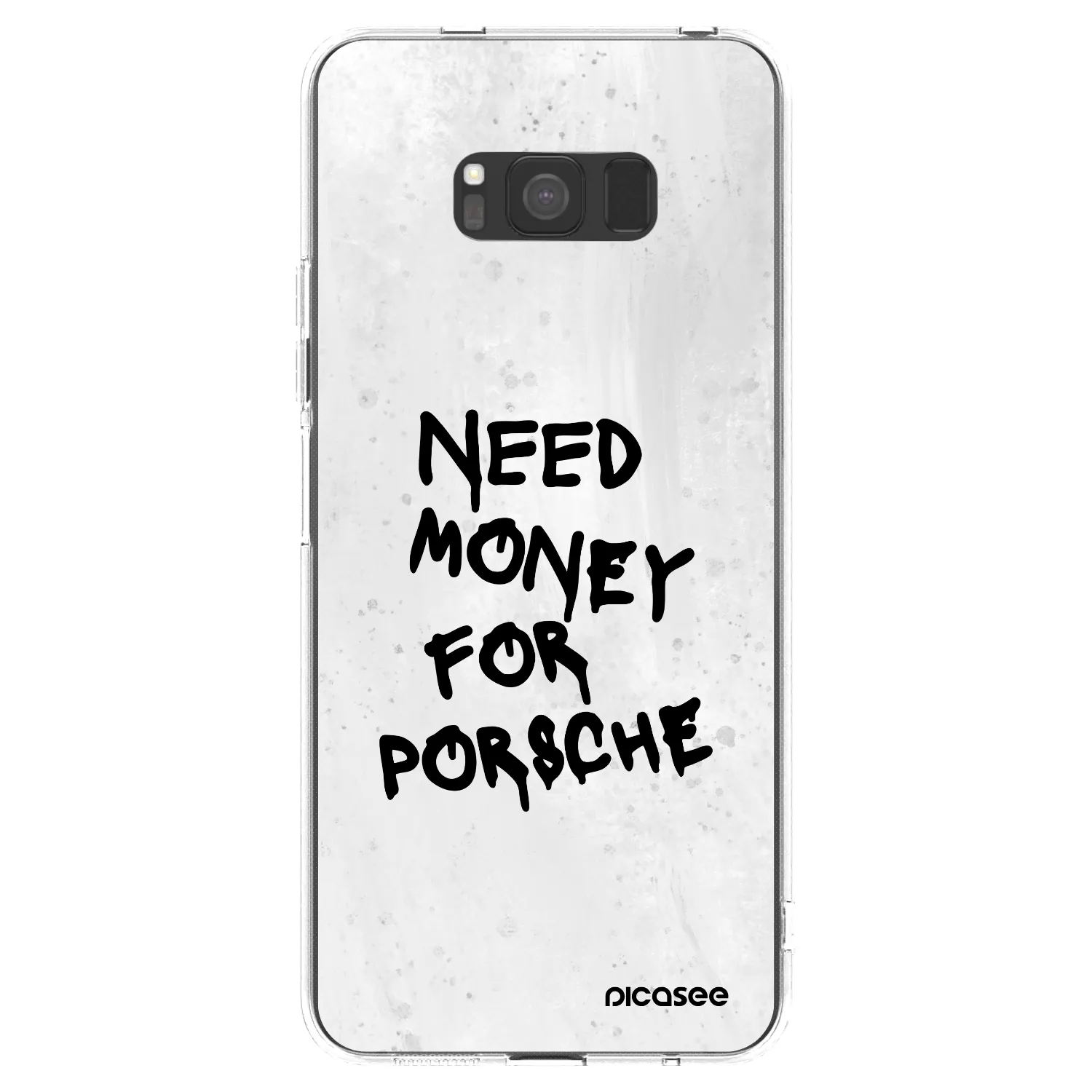 Picasee Samsung Galaxy S8 G950F Hülle - Transparentes Silikon - White Dollar