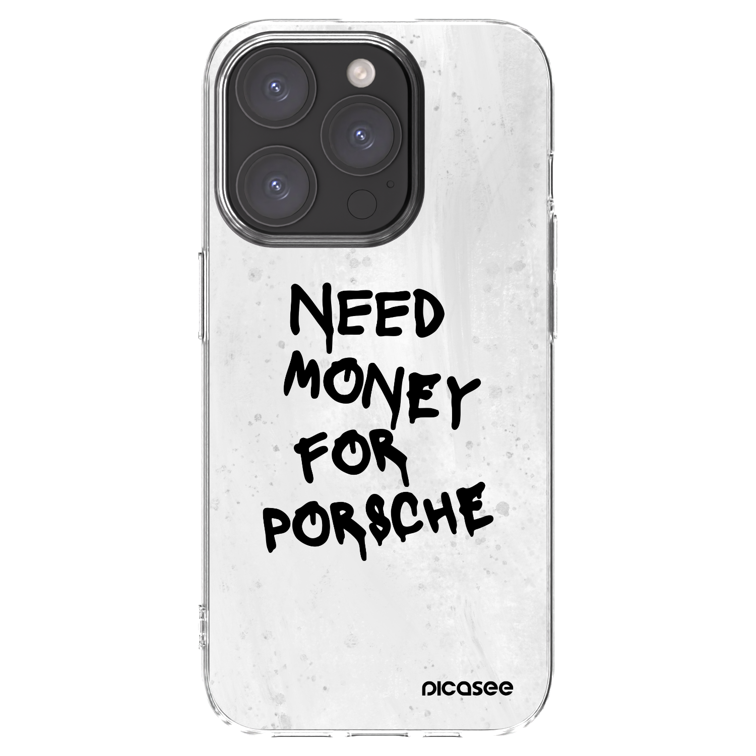 Picasee Apple iPhone 15 Pro Hülle - Transparentes Silikon - White Dollar