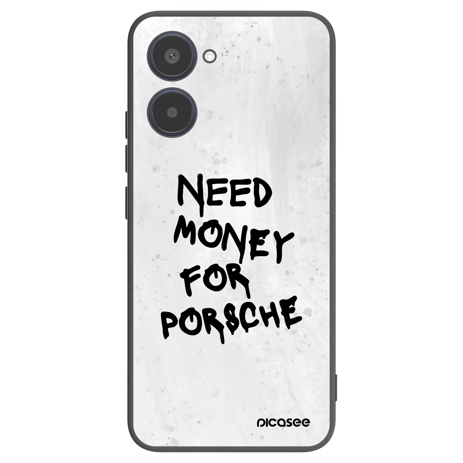 Picasee Realme 10 4G Hülle - Schwarzes Silikon - White Dollar