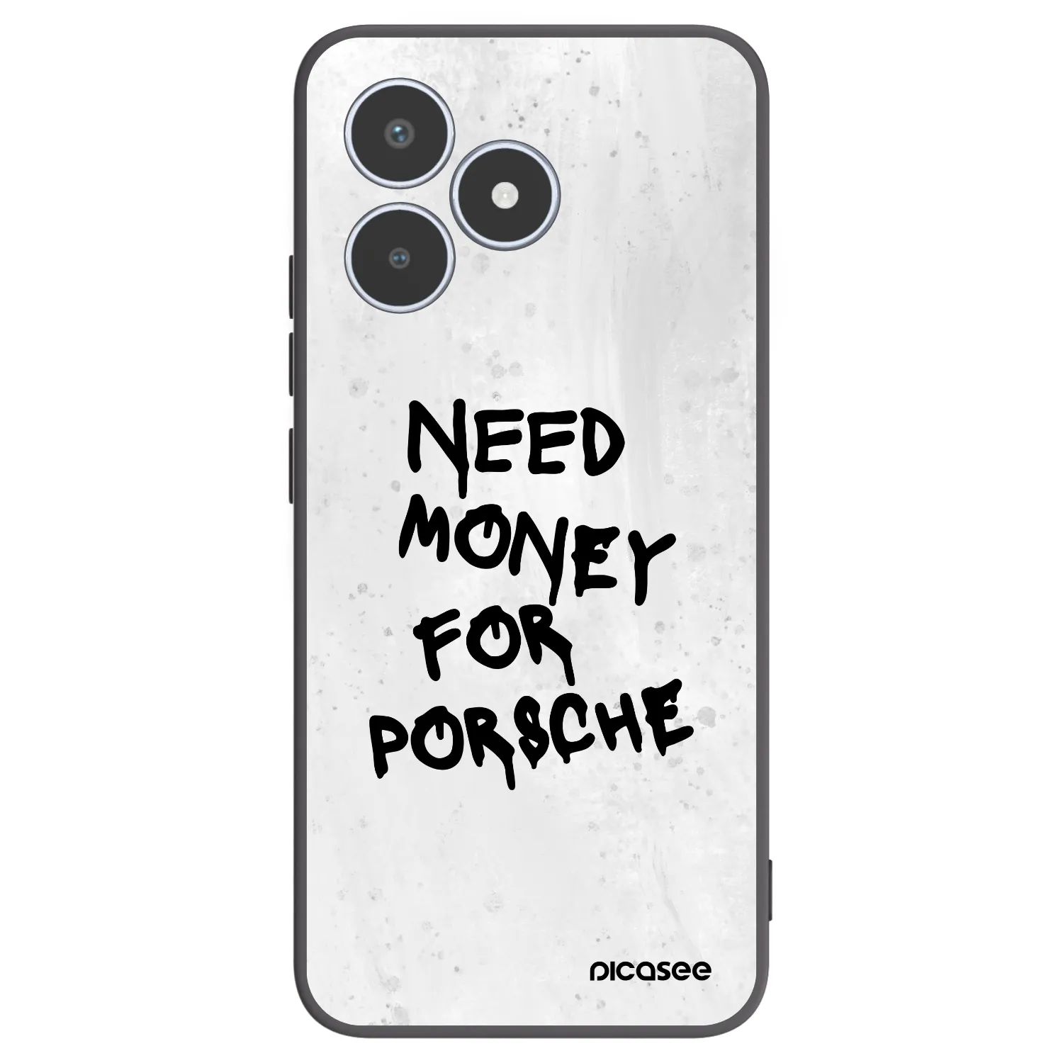 Picasee Realme C53 Hülle - Schwarzes Silikon - White Dollar