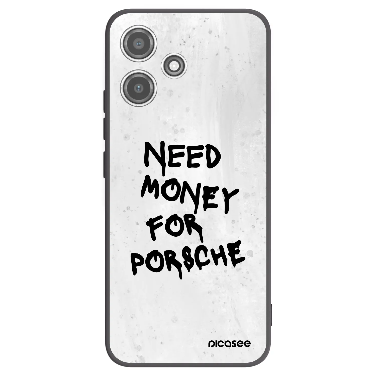 Picasee Xiaomi Redmi 12 5G Hülle - Schwarzes Silikon - White Dollar