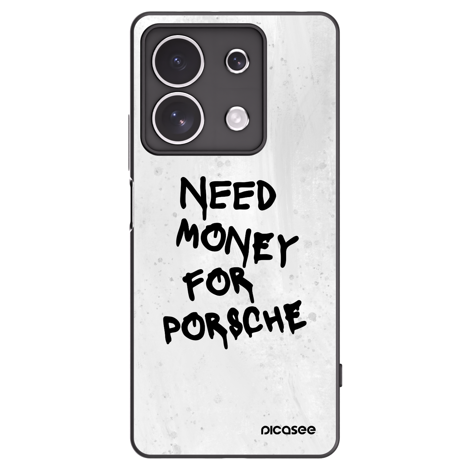 Picasee Xiaomi Redmi Note 13 4G Hülle - Schwarzes Silikon - White Dollar